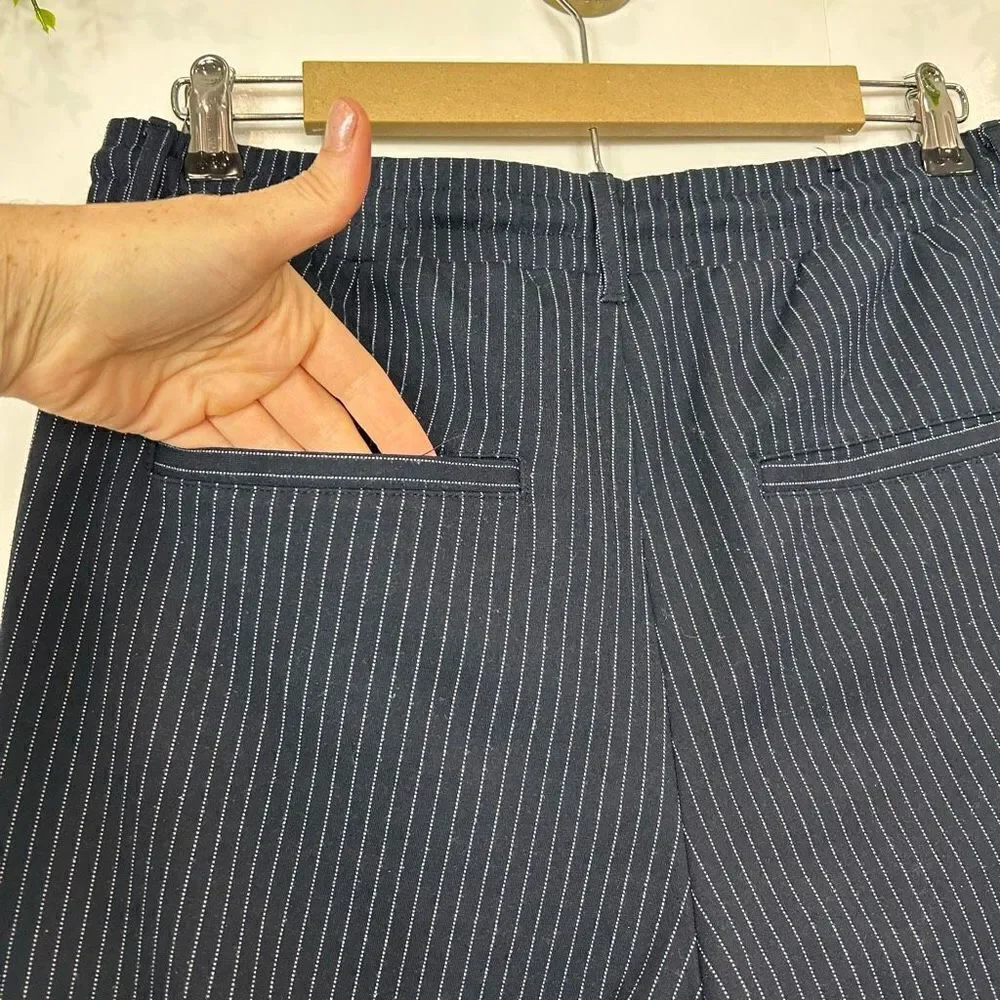 Jack & Jones Pants men’s Size 30 Navy Blue White Tapered Vega Pinstripe Trouser